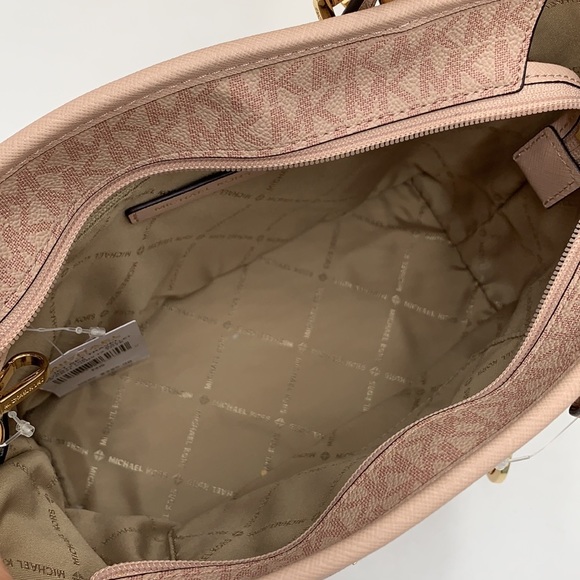 MICHAEL KORS Jet Set Travel Extra-Small Saffiano Leather Top-Zip Tote Bag BALLET - Picture 15 of 16